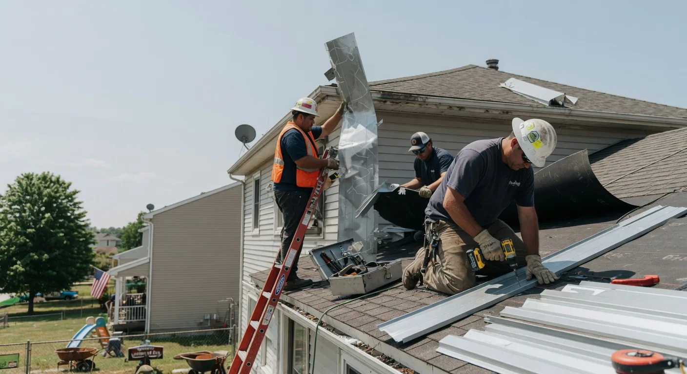 Storm Damage Metal Roof Repair in Haydenville, OH